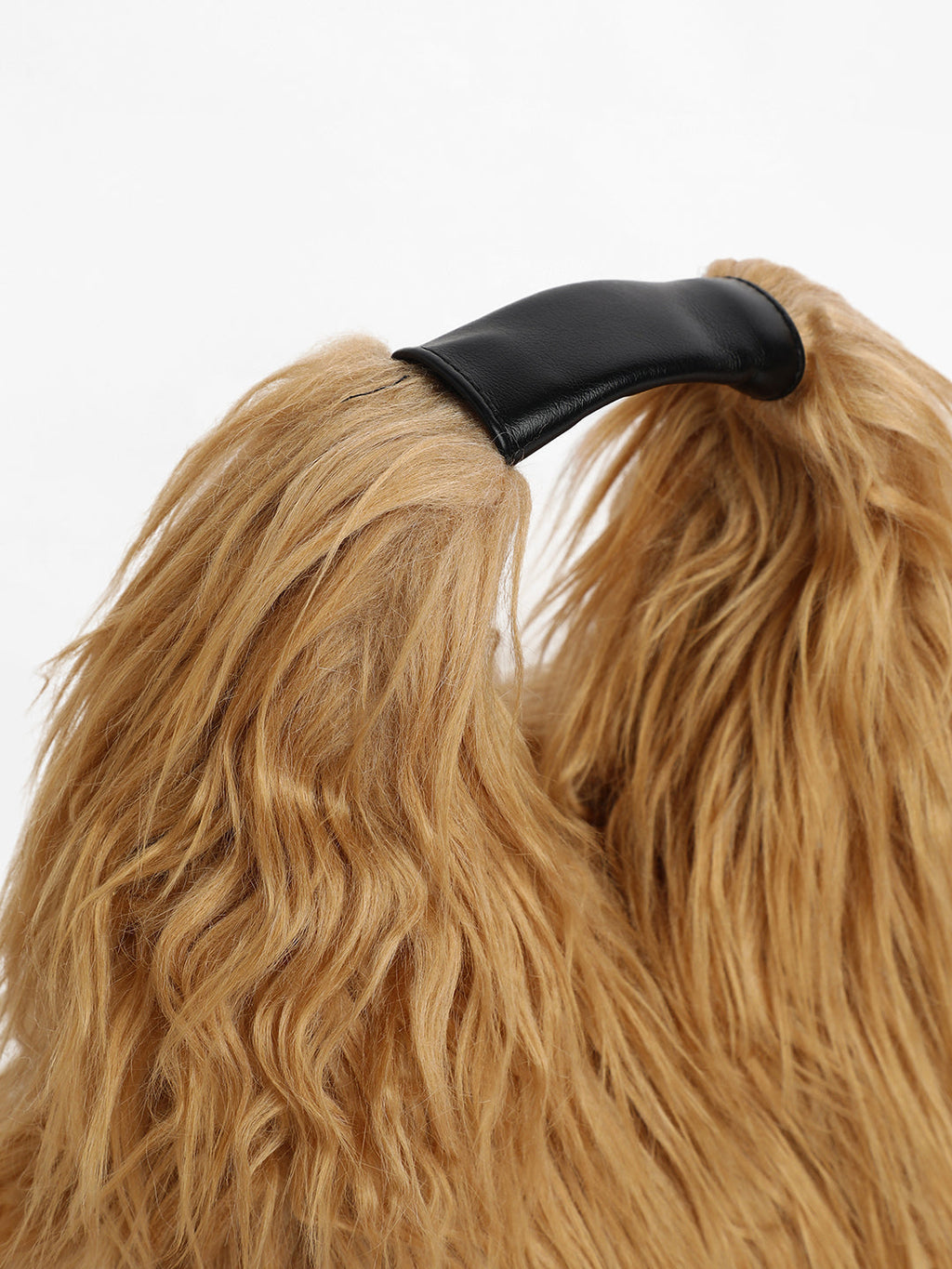 The Fur Hobo Bag - Beige