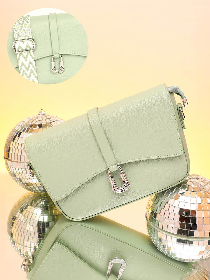 The Hanging Buckle Sling Bag - Pistachio Green