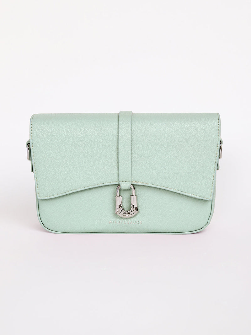 The Hanging Buckle Sling Bag - Pistachio Green