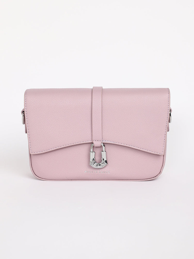 The Hanging Buckle Sling Bag - Nude Pink