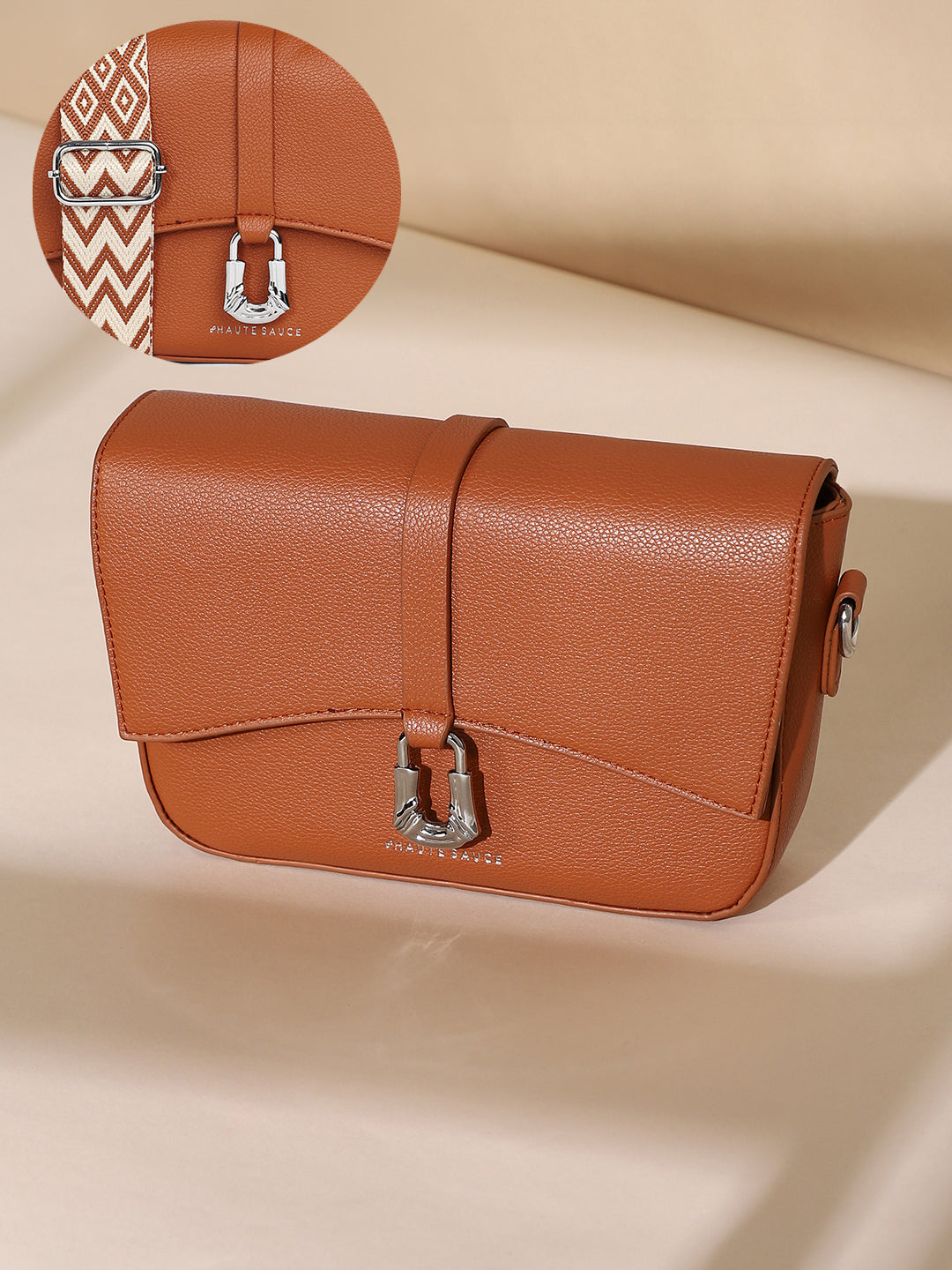 The Hanging Buckle Sling Bag - Terracotta Brown