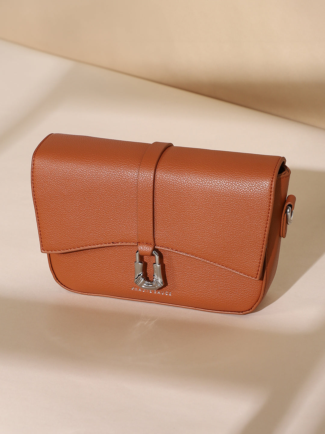 The Hanging Buckle Sling Bag - Terracotta Brown