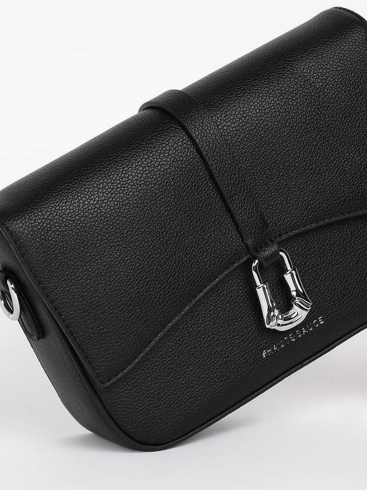 The Hanging Buckle Sling Bag - Midnight Black