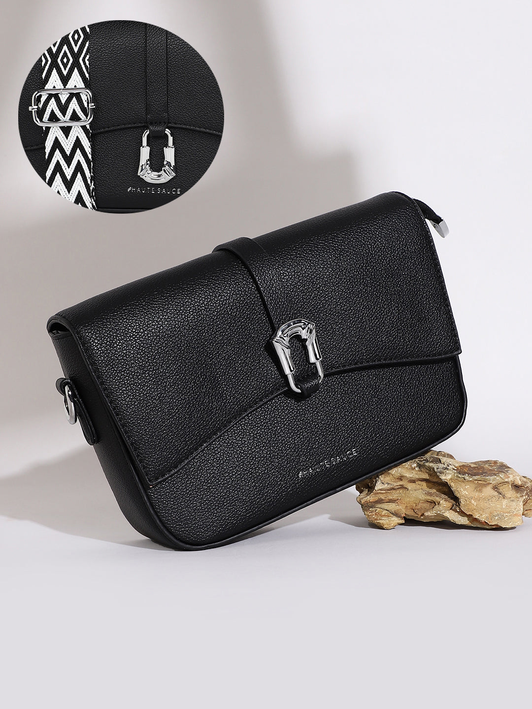 The Hanging Buckle Sling Bag - Midnight Black