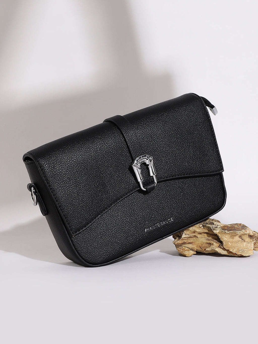 The Hanging Buckle Sling Bag - Midnight Black