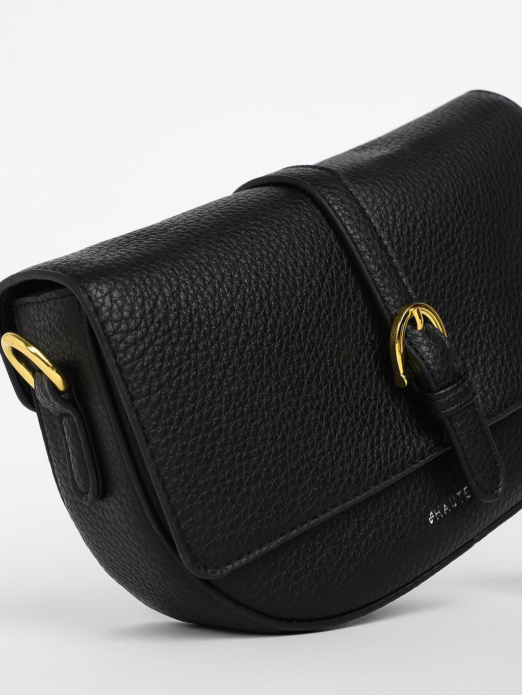 The Tang-Buckle Shoulder Bag - Midnight Black