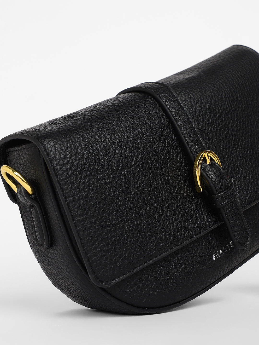 The Tang-Buckle Shoulder Bag - Midnight Black
