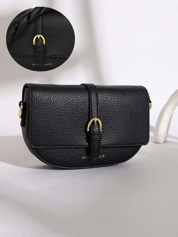 The Tang-Buckle Shoulder Bag - Midnight Black
