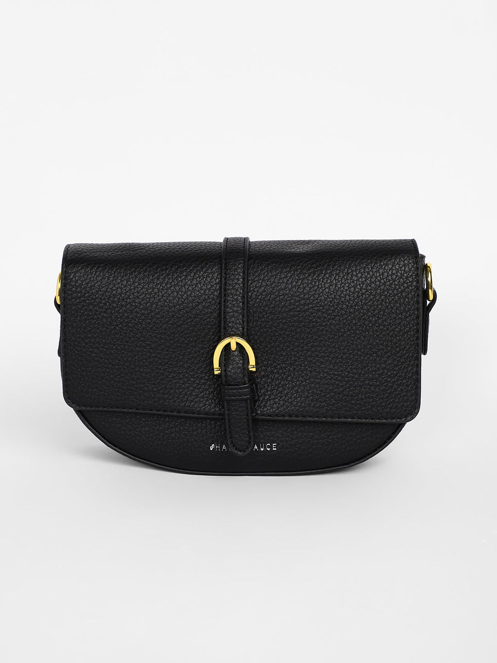 The Tang-Buckle Shoulder Bag - Midnight Black
