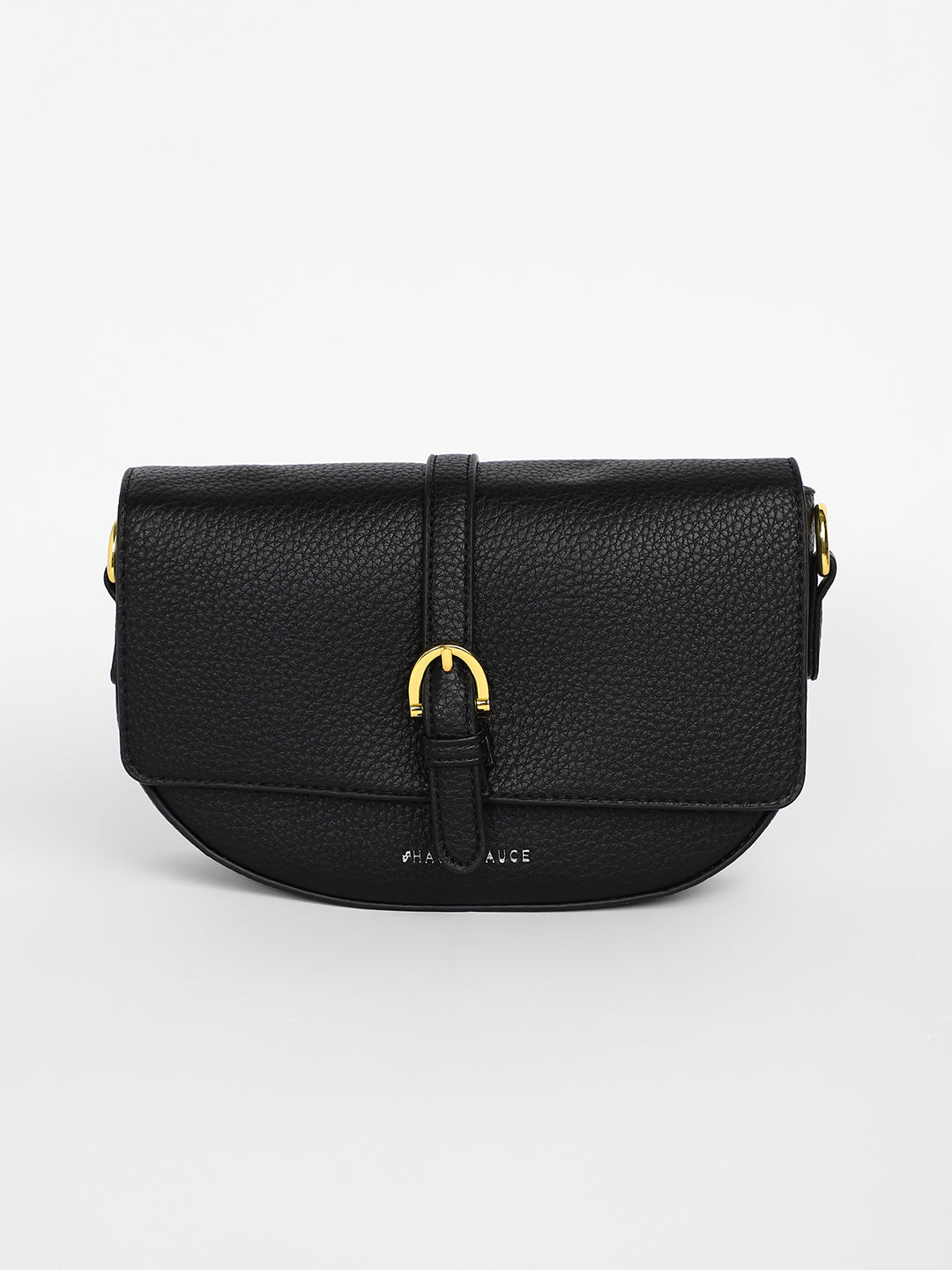 The Tang-Buckle Shoulder Bag - Midnight Black