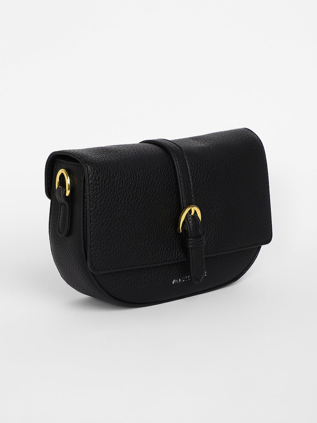 The Tang-Buckle Shoulder Bag - Midnight Black