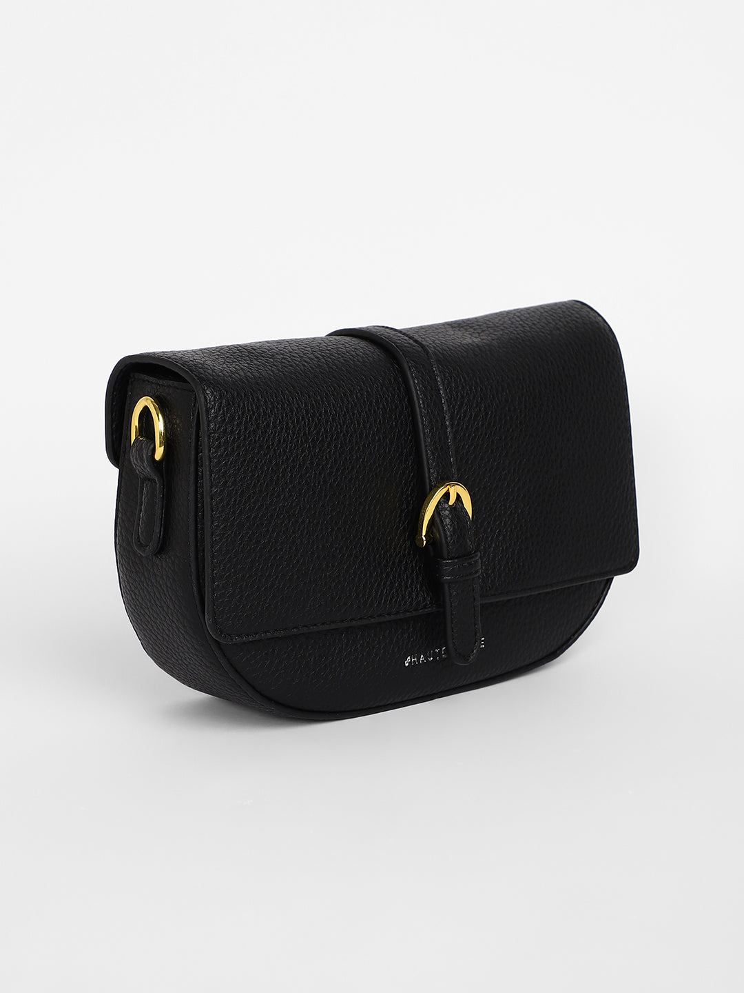 The Tang-Buckle Shoulder Bag - Midnight Black