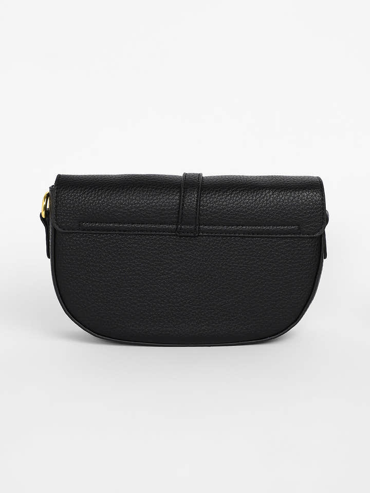 The Tang-Buckle Shoulder Bag - Midnight Black
