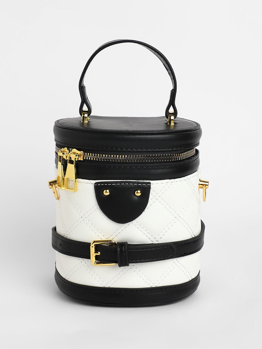 The Quilted Bucket Bag - Chalk White