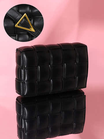 The Puffy Interwine Sling Bag - Midnight Black