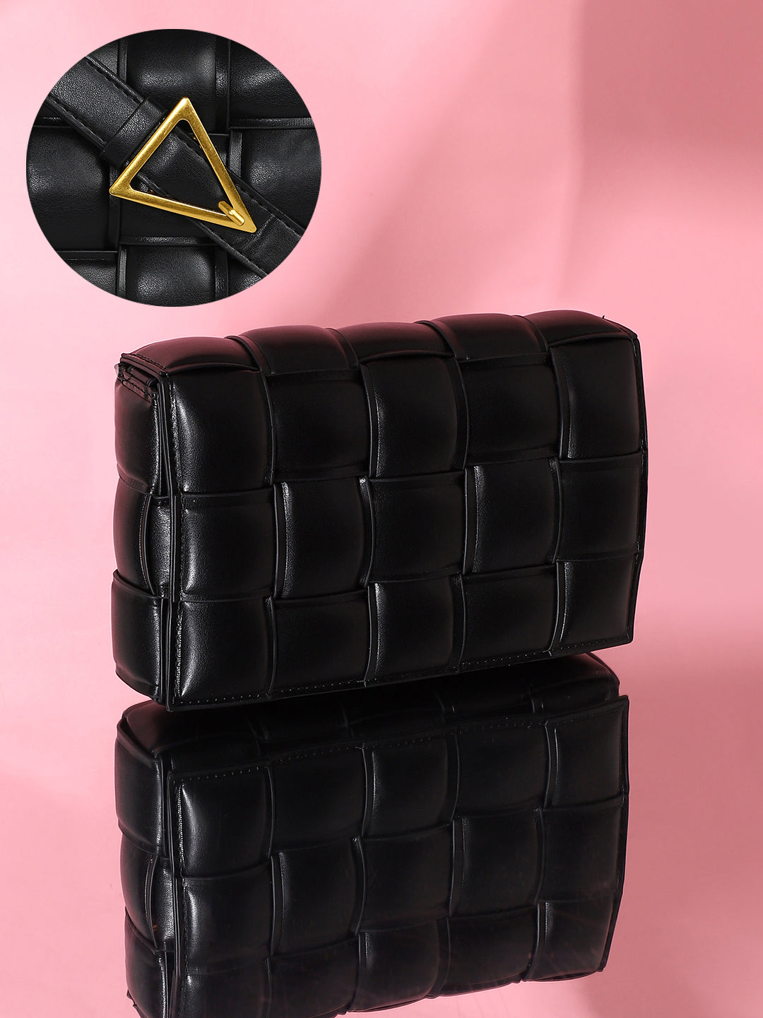 The Puffy Interwine Sling Bag - Midnight Black