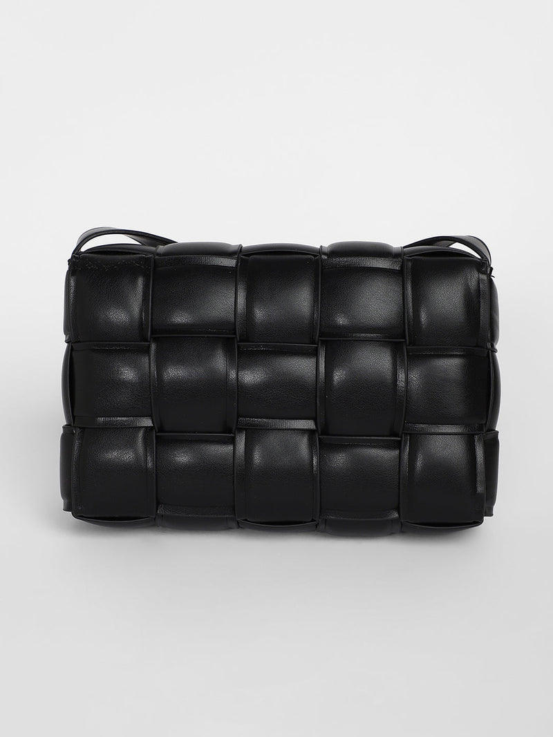The Puffy Interwine Sling Bag - Midnight Black