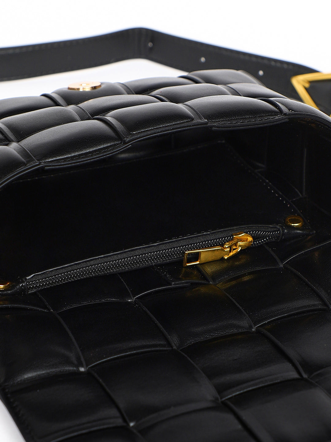 The Puffy Interwine Sling Bag - Midnight Black