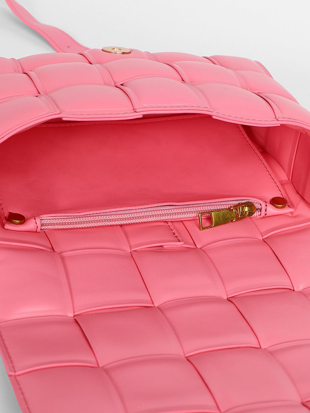 The Puffy Interwine Sling Bag - Rouge Pink