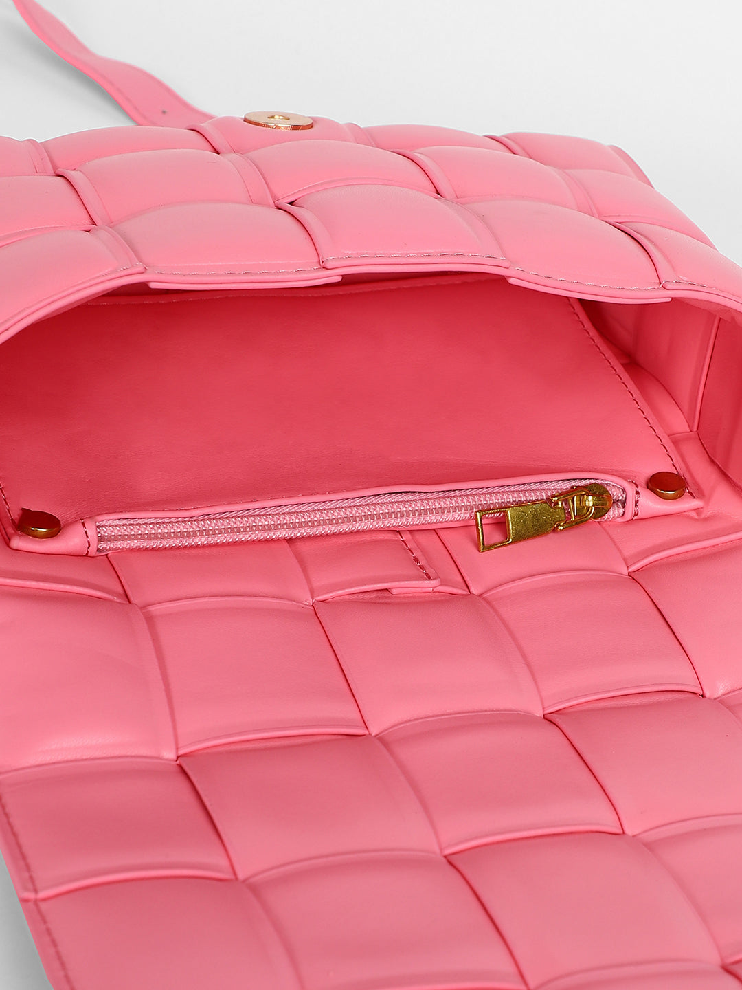 The Puffy Interwine Sling Bag - Rouge Pink