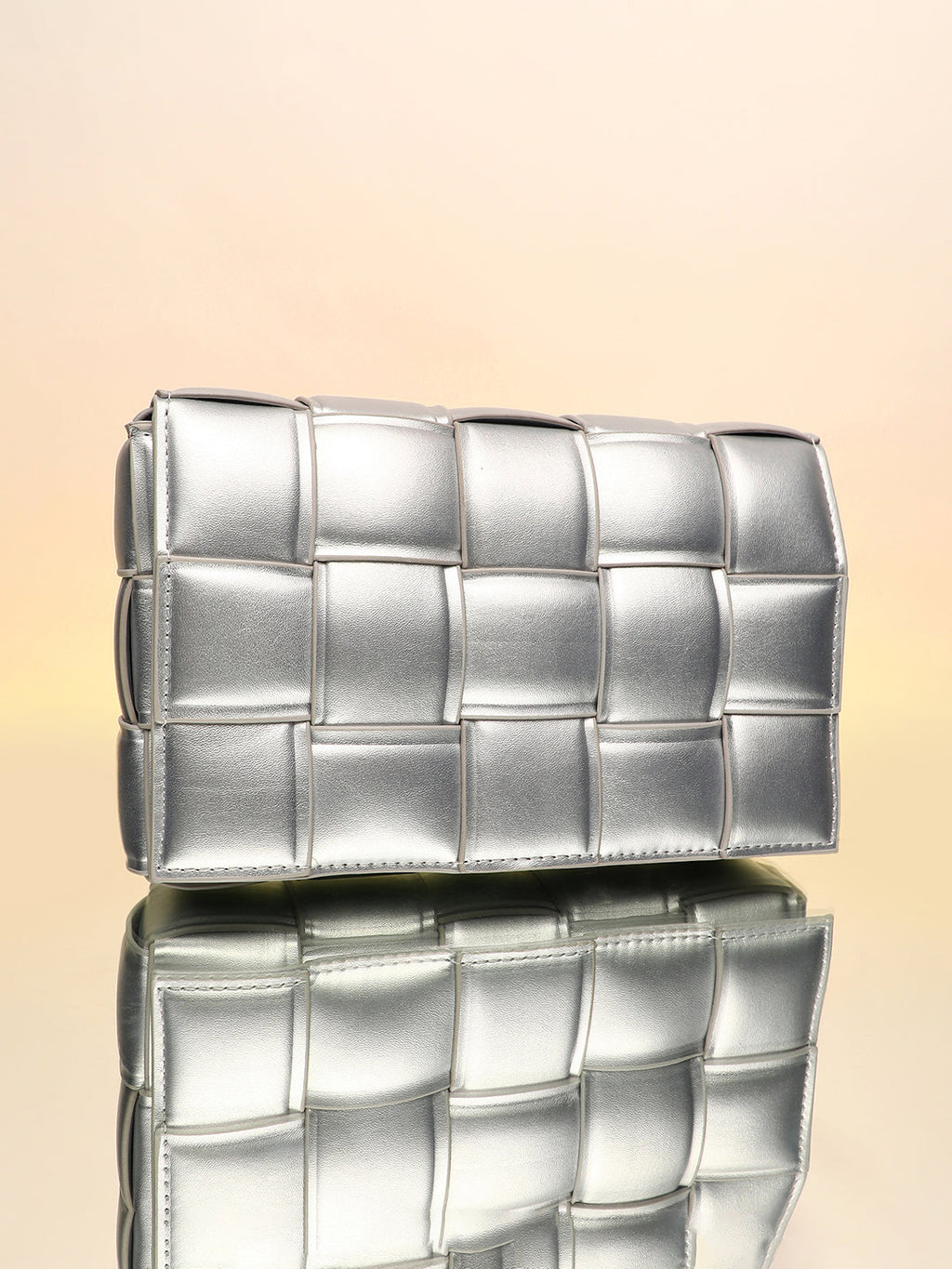 The Puffy Interwine Sling Bag - Chalice Silver