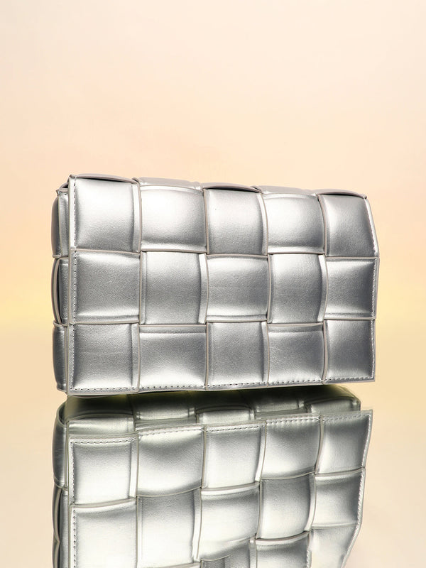 The Puffy Interwine Sling Bag - Chalice Silver