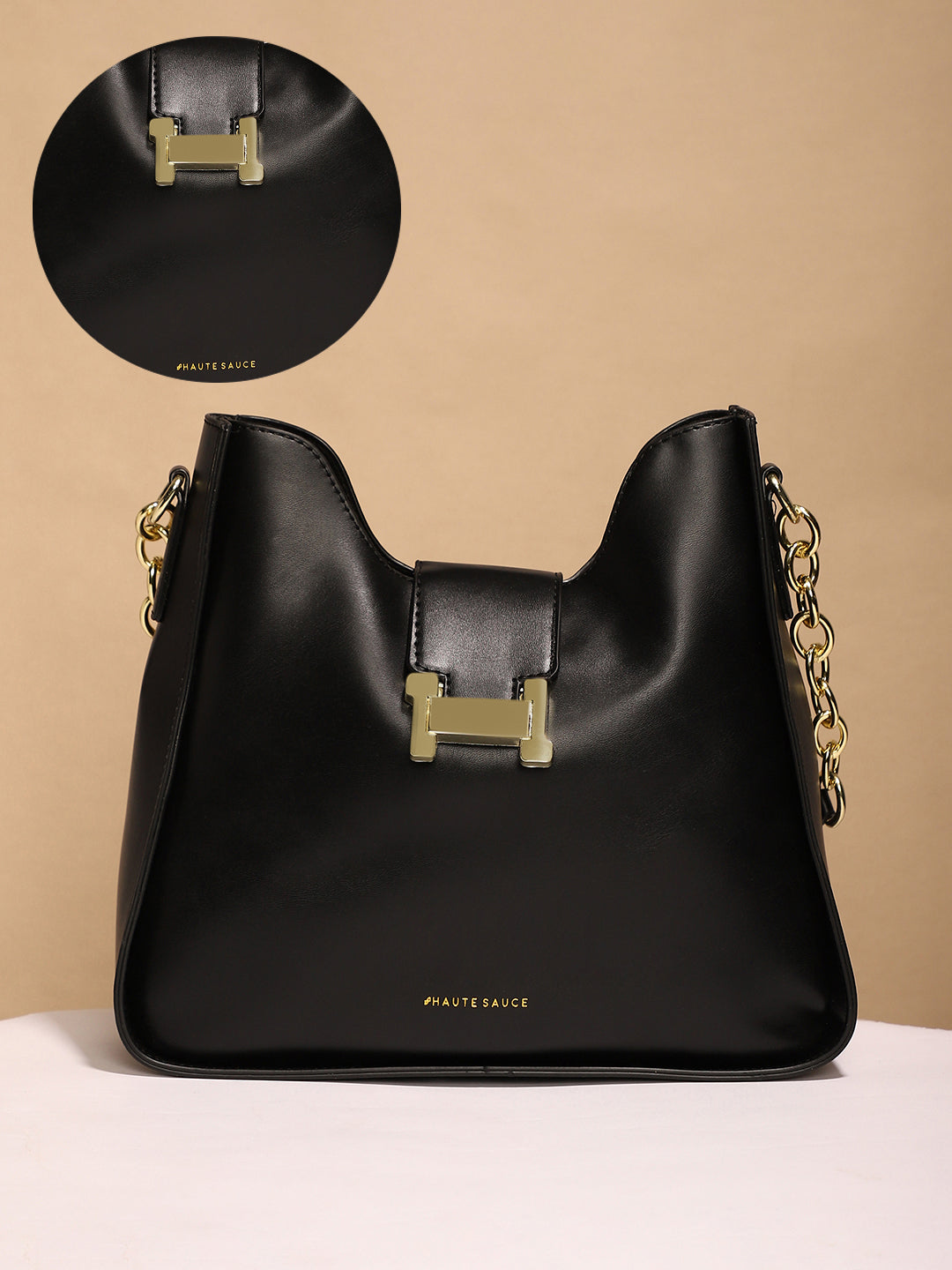 The Monogram Shoulder Bag With Pouch - Midnight Black