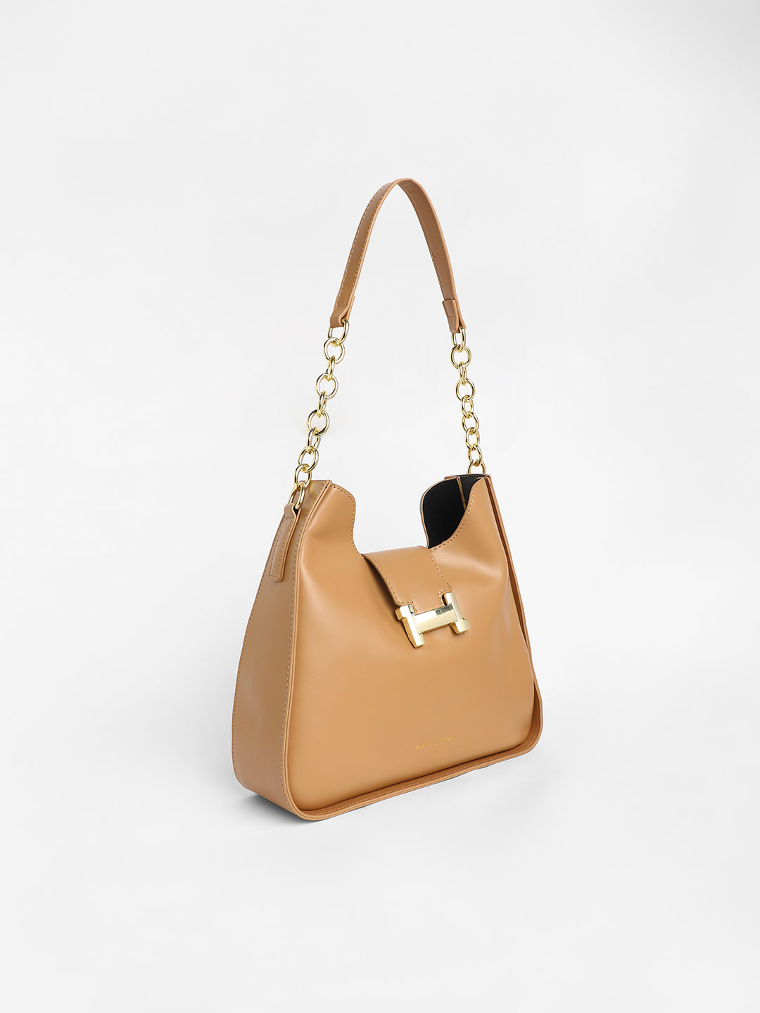 The Monogram Shoulder Bag - Camel Brown