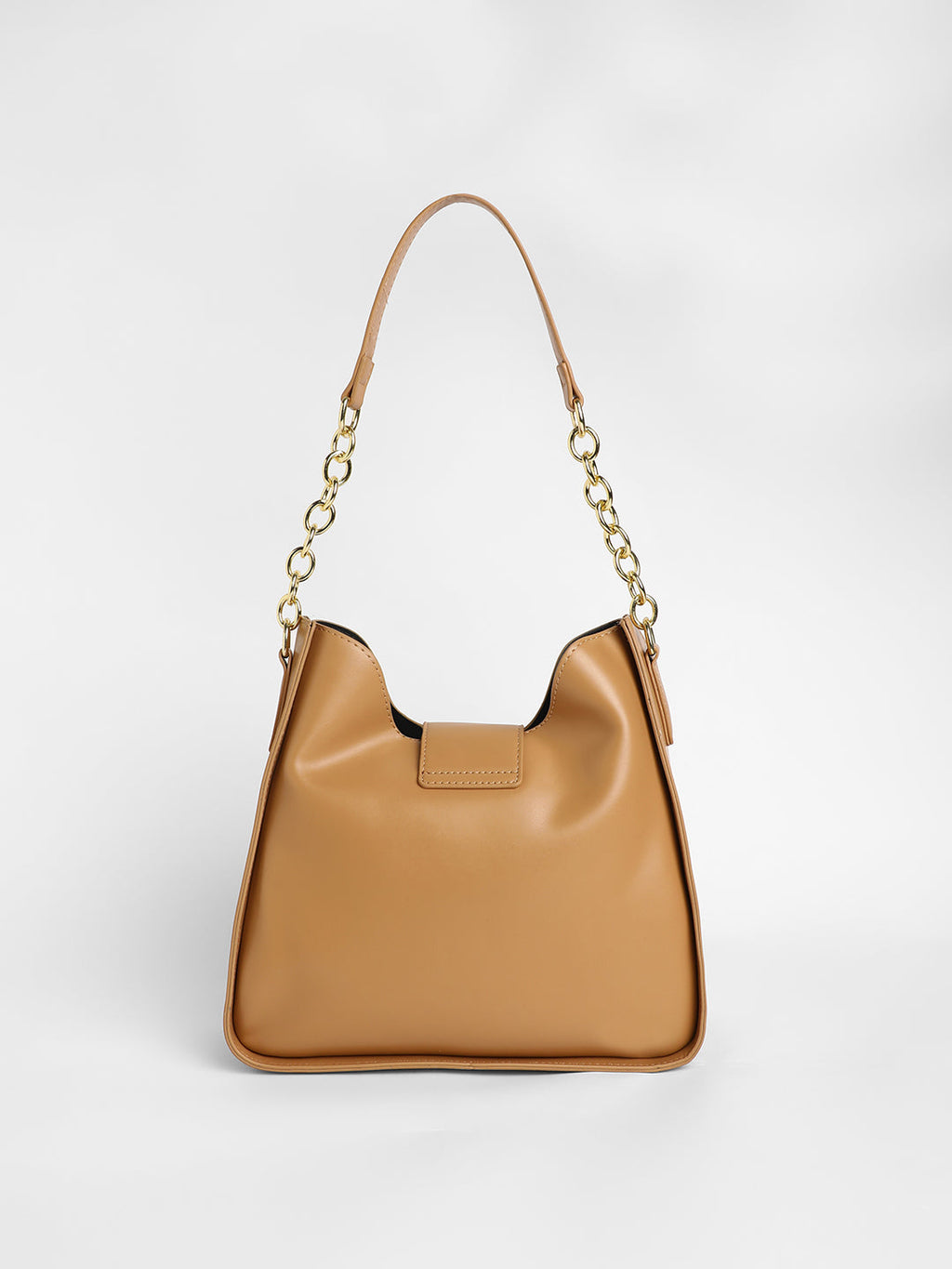 The Monogram Shoulder Bag - Camel Brown
