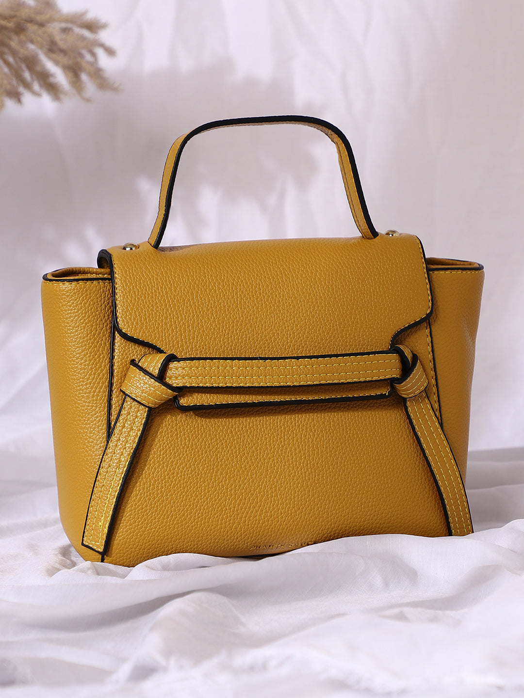 Haute Sauce Women's The Cruise Hand Bag For Casual Wear Mustard