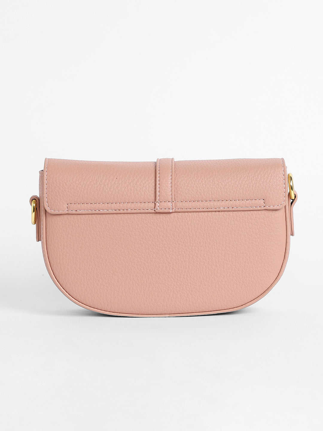 The Tang-Buckle Shoulder Bag - Nude Pink