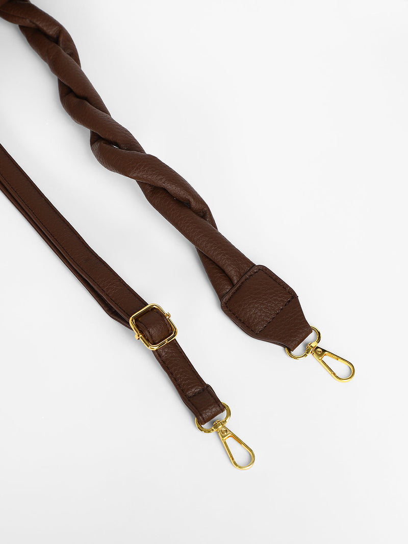 The Tang-Buckle Shoulder Bag - Coffee Brown