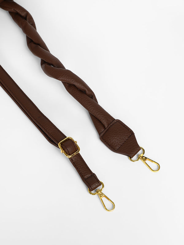 The Tang-Buckle Shoulder Bag - Coffee Brown