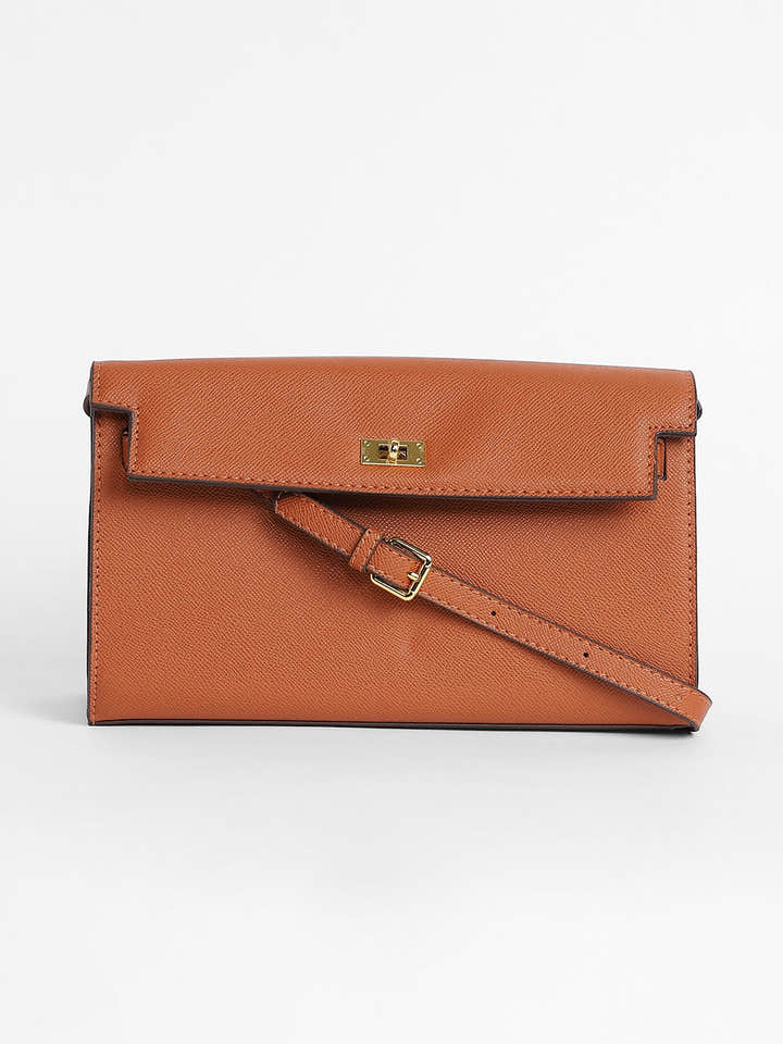 The Overlap Sling Bag - Terracotta Brown