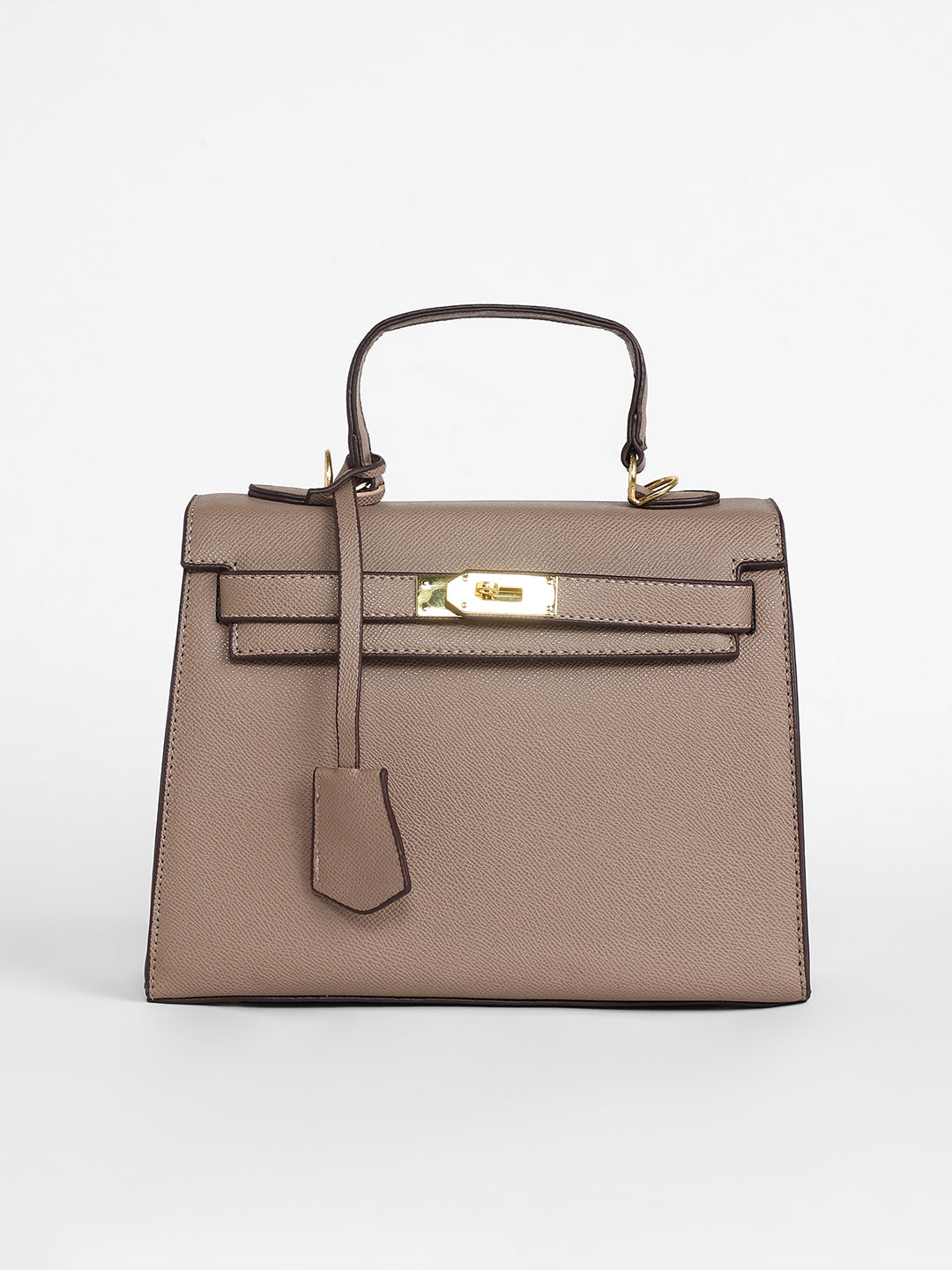 The Overlap Satchel Bag - Camel Brown
