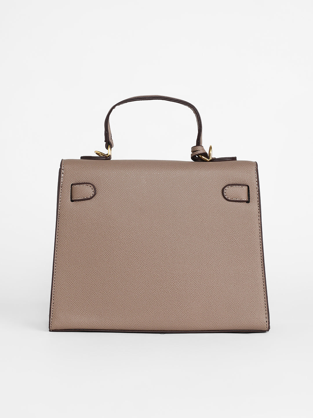 The Overlap Satchel Bag - Camel Brown