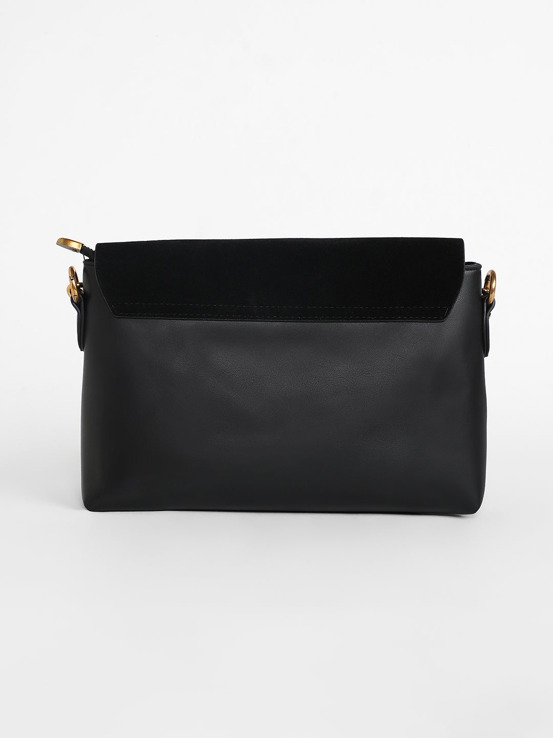 The Velvet Block Shoulder Bag - Midnight Black