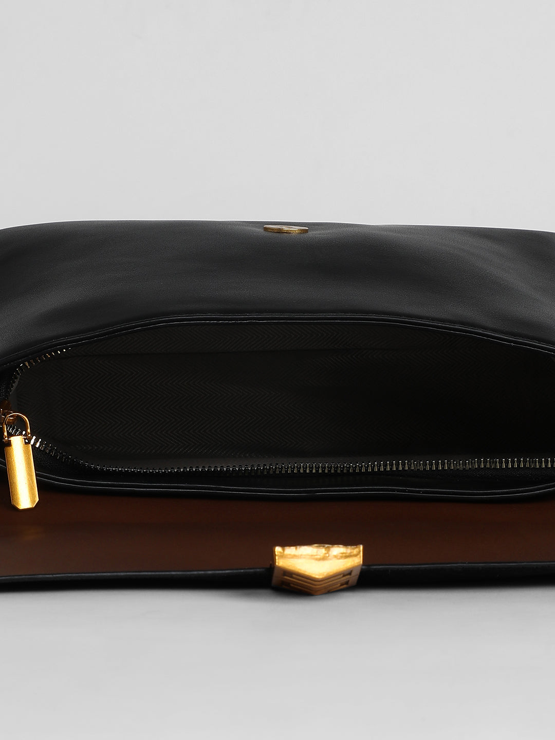 The Velvet Block Shoulder Bag - Midnight Black