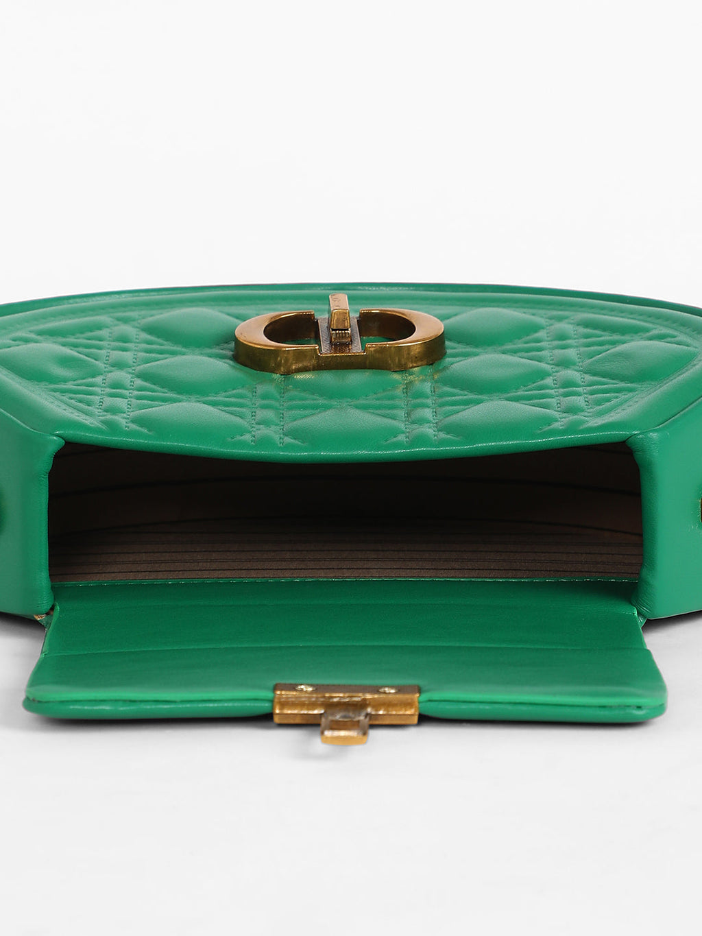 The Quilted Curve Sling Bag - Shamrock Green