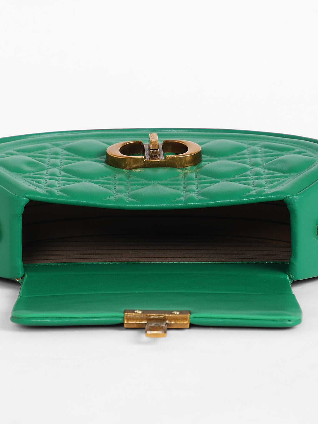 The Quilted Curve Sling Bag - Shamrock Green