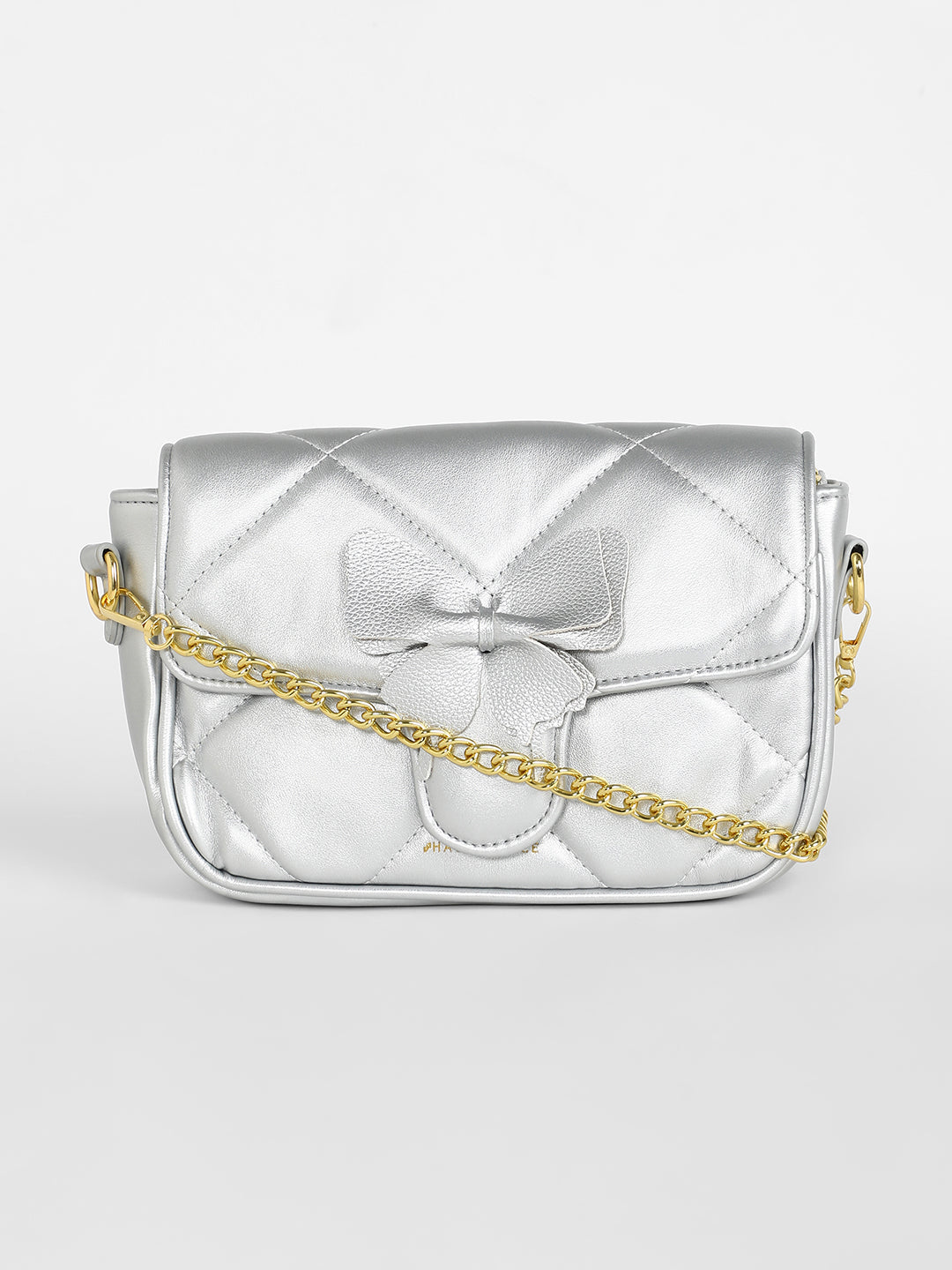 The Quilted Butterfly Shoulder Bag - Chalice Silver