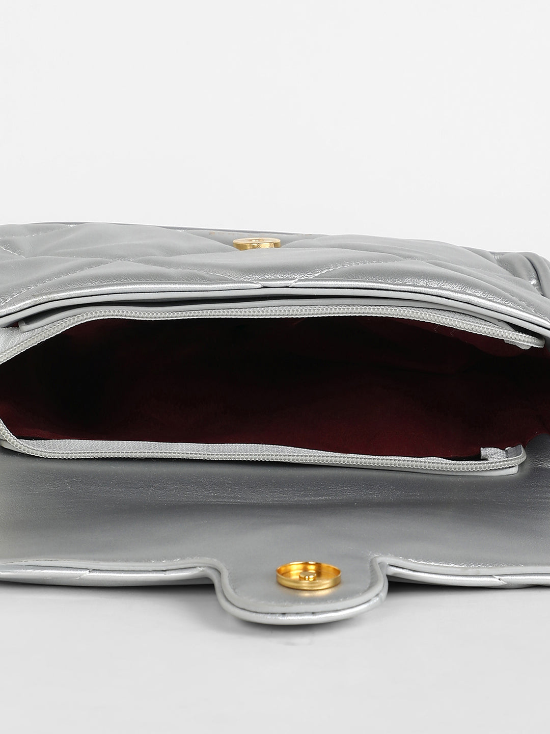 The Quilted Butterfly Shoulder Bag - Chalice Silver