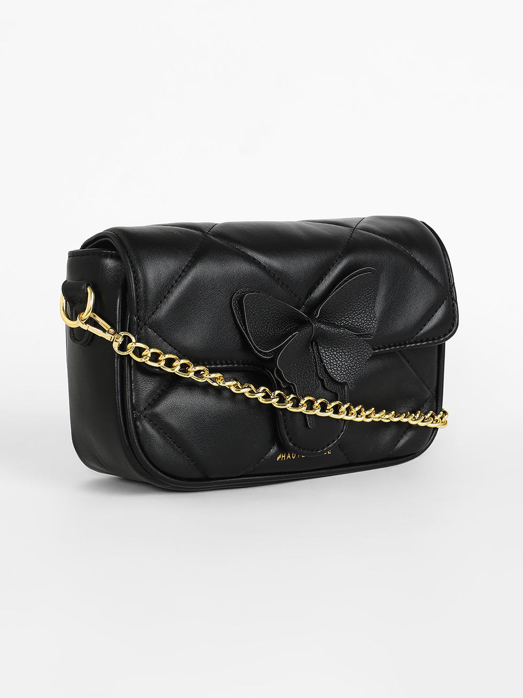 The Quilted Butterfly Shoulder Bag - Midnight Black