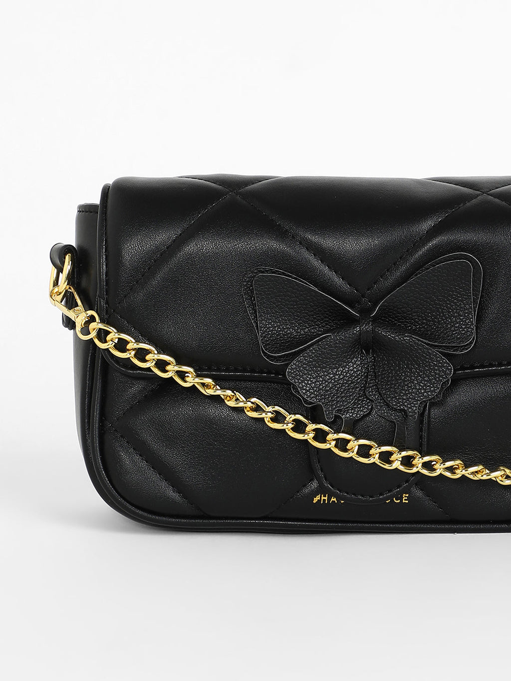 The Quilted Butterfly Shoulder Bag - Midnight Black