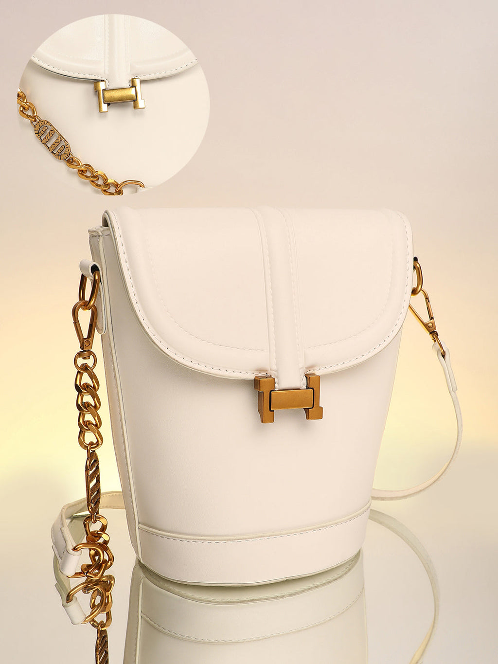 The Monogram Sling Bag - Powder White