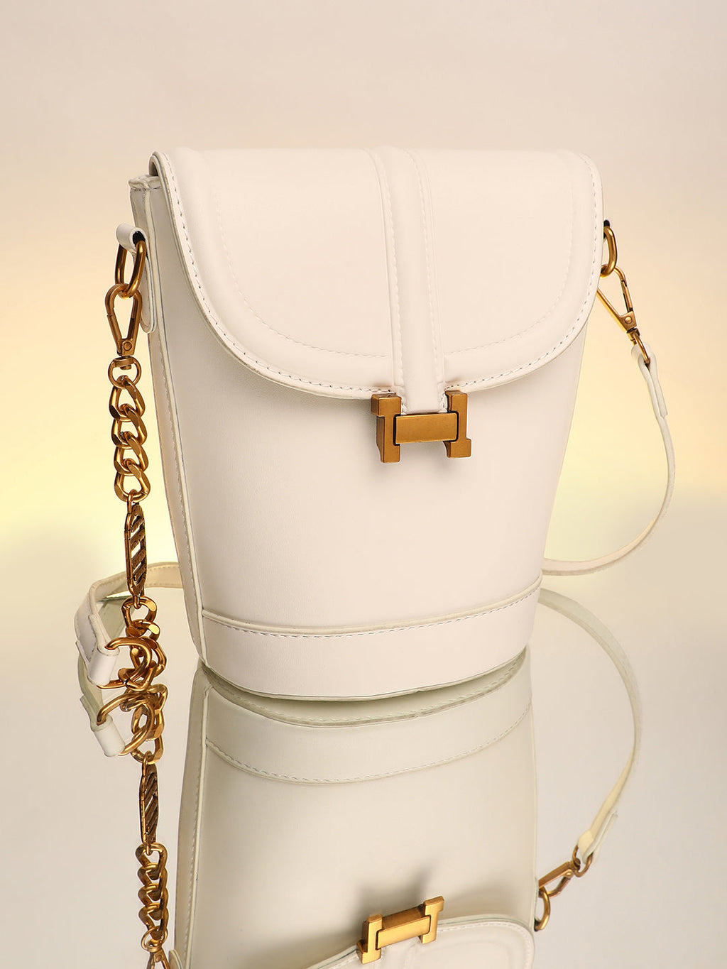 The Monogram Sling Bag - Powder White