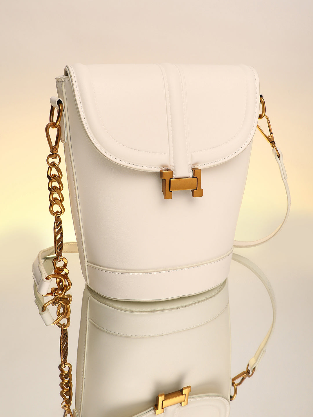 The Monogram Sling Bag - Powder White