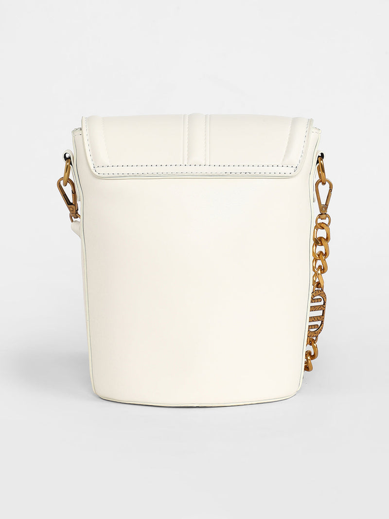 The Monogram Sling Bag - Powder White