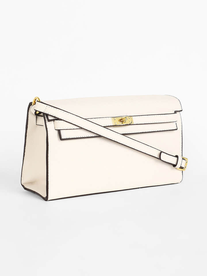 The Overlap Sling Bag - Powder White
