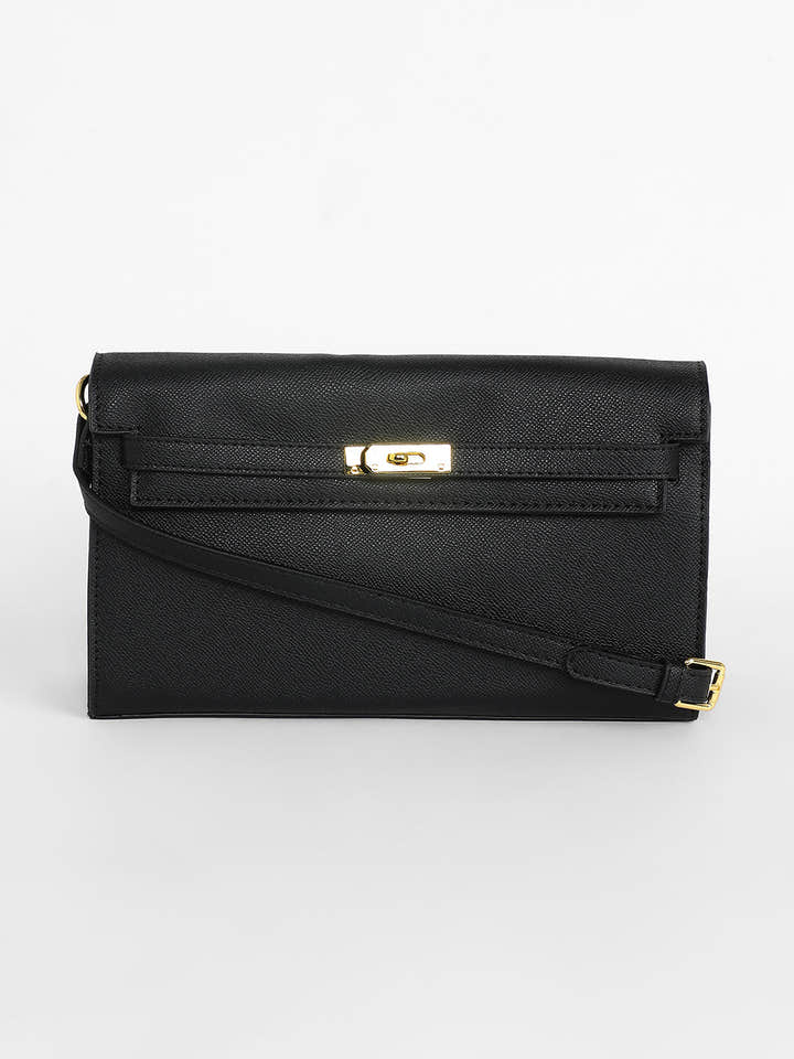 The Overlap Sling Bag - Midnight Black